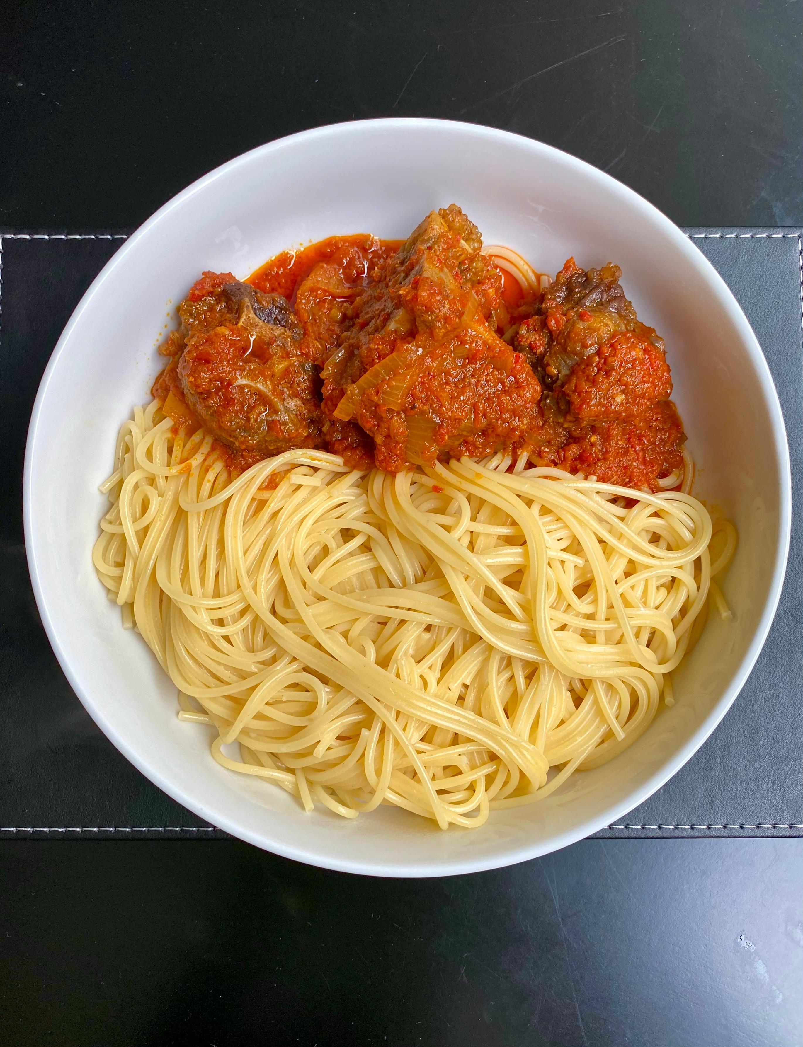Goat Stew & Spaghetti